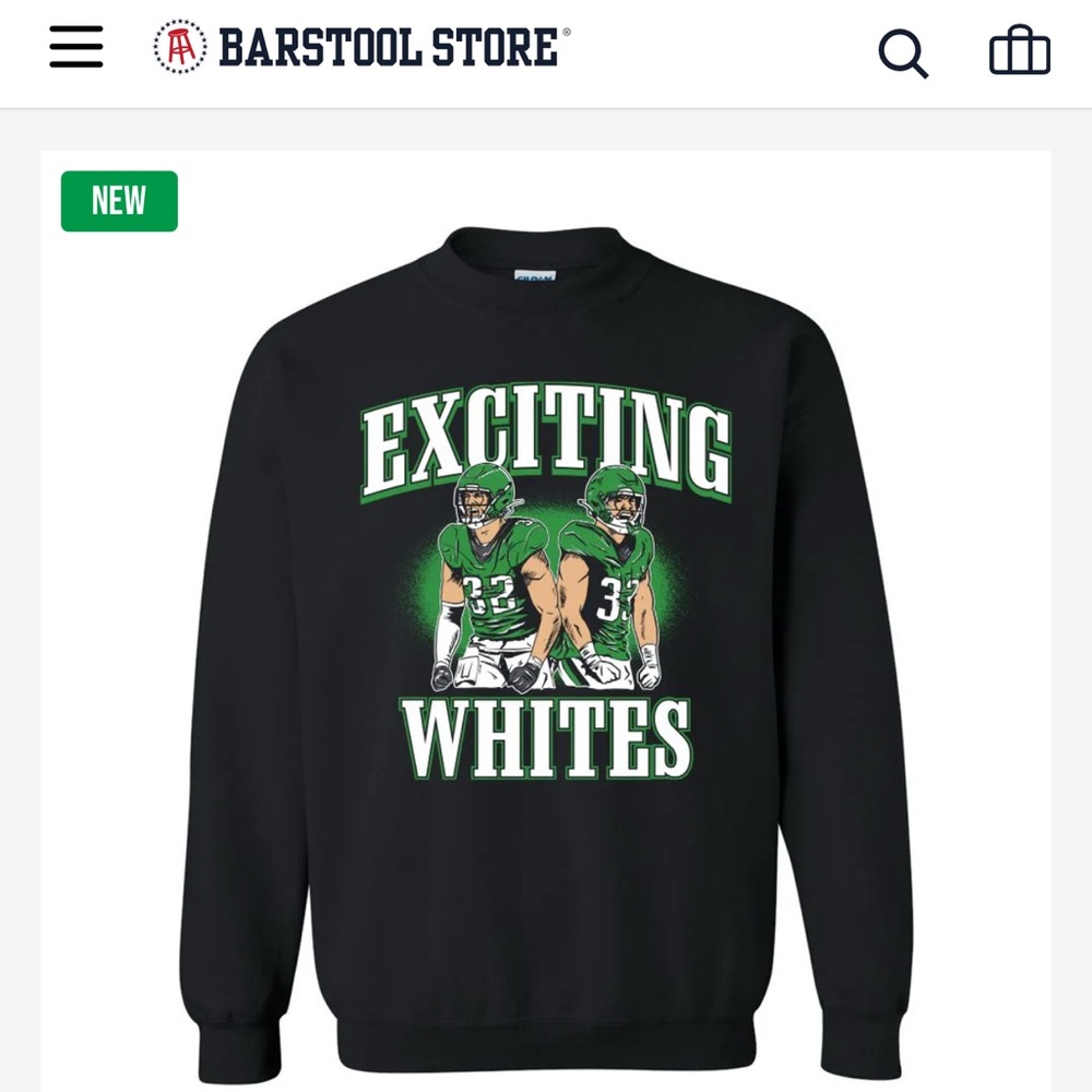 BRAND NEW. Exciting Whites Eagles Sweatshirt from Barstool.
Size XL